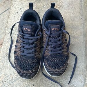 EUC APL Sneakers Blue Metallic Size 5​​​​